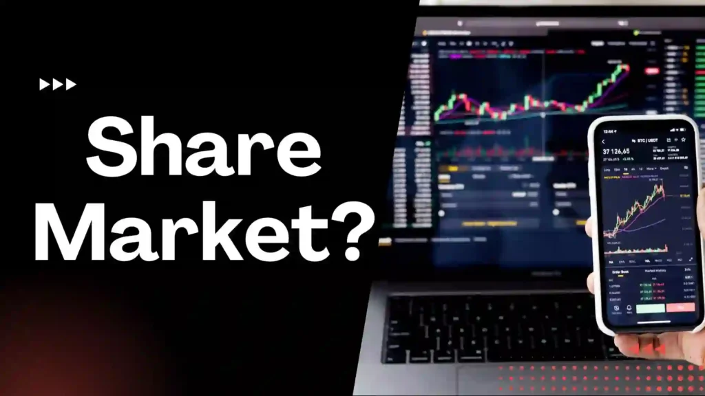 Red and Black Modern Bold Black Gradient Geometric Shape Stock Market Presentation